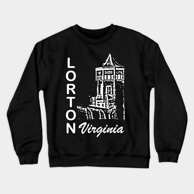 Lorton Guardhouse - White Crewneck Sweatshirt by Swift Art